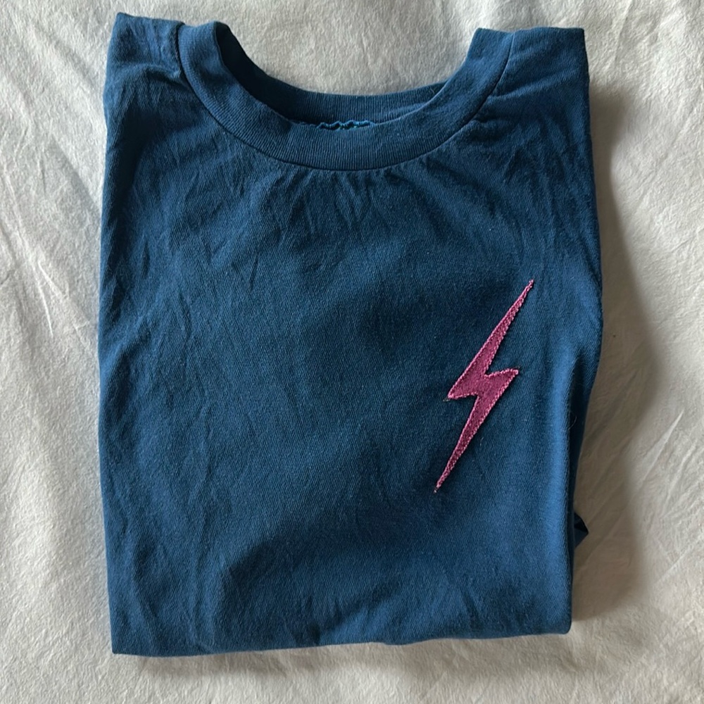 Aviator Nation Boyfriend Tee Embroidered Bolt